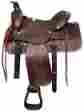 1000x Buffalo 16 Fully Tooled Roper Style Saddle With Suede Leather Seat