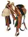 1020-tn Thsl Hard To Find Western Saddle Pkg Tooled Tan Raw Hide Pommel 20 1020