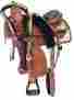 1069 Thsl Western Show Saddle Pkg Tooled Tan 17 Black Smooth Seat