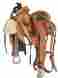 1074 Thsl Western Roper Saddle Set Light Oil Metal Covered Stirrups 15