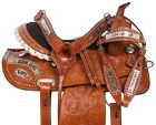 10803ab Genuine Leather Western Barrel Pleasure Trail Horse Saddle Tack Set