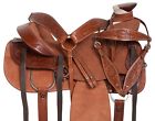 10907b Used Western Wade Tree Rough Out Leather Ranch Horse Saddle