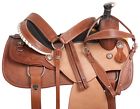 10941a 40 Tooled Leather Western Roping Ranch Work Horse Saddle Tack Set