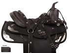 10942 Horse Western Synthetic Barrel Racing Racer Show Trail Black Saddle