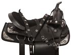10946a 16 Amazing Black Western Pleasure Trail Dura Leather Horse Saddle Tack