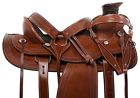 10965 Tooled Western Ranch Roping Wade Pleasure Trail Leather Horse Saddle