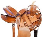 10966 Western Barrel Racing Pleasure Trail Horse Leather Saddle Tack Set