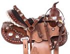 11011 Thick Premium Western Leather Crystal Barrel Racing Trail Horse Saddle