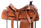11015 Western Cowboy Roping Ranch Chestnut Leather Pleasure Horse Saddle Tack