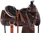 11023 Premium Western Tooled Team Roping Ranch Leather Horse Saddle Tack