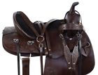 11024 Used Chocolate Contoured Western Pleasure Endurance Horse Saddle Tack Set