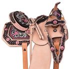 11030 Western Barrel Racing Saddle Horse Pink Cross Trail Show Tack