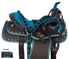 11051 Western Barrel Racing Show Trail Turquoise Saddle Horse Tack Free