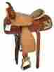 1116 Thsl Western Pony Barrel Saddle Tan Nat Carved With Cheetah Seat 13 Wlp