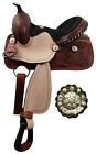 119913 Double T 13 Youth Barrel Saddle With Fully Tooled Pommel Skirts And Cantle