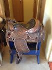 1204 Western Saddlery Buckstitched Saddle Horse Head On Fenders