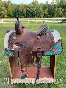 Ced-50307508830511 13.5 Martin Cervi Crown C Western Barrel Saddle Inch
