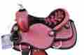 131712 Shiraz 13 Barrel Racer Western Synthetic Leather Red Spot Studded Saddle