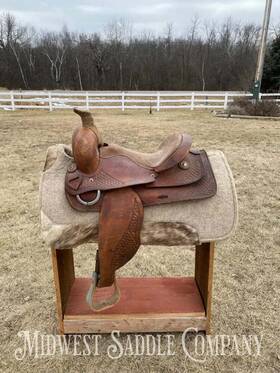 Ced-50855253049647 14 Western Roping Saddle - 6.5 Gullet Sqhb Inch