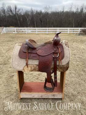 Ced-50855247839535 15 K & B Saddlery Western Trail Saddle - Made In Usa Inch And