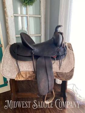 Sq5956214 15 Marshall Wells Antique High Back Western Roping Saddle Inch