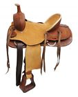 1580313 Double Saddlery Youth Hard Seat Roper Style Saddle With Basket
