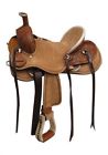 1580712 Double Saddlery Youth Roper Style Saddle Floral Tooled Rough Out