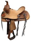 1581412 Double Saddlery Youth Rough Out Hard Seat Roper Style Saddle