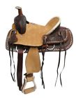 15821 Double Saddlery Youth Hard Seat Roper Style Saddle Basket Floral