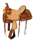 15831 Double Youth Hard Seat Roper Style Saddle With Smooth Leather