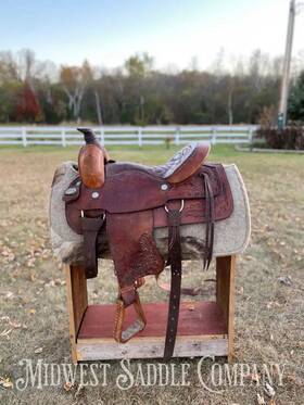 Ced-50605574062383 16 Three Bar Saddlery Western Roping Saddle Inch
