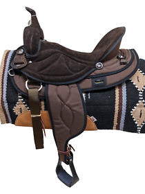 A00504-17 17inch New Big Horn Western Synthetic Trail Saddle