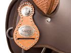 19-1230-br-17 Tahoe Tack Synthetic Basket Weave Leather Western Saddle Brown