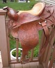 1815 1926 3919 Fz Risiat L K 14 Vintage Western Trail Saddle Fully Tooled Signed F.z Rigiat
