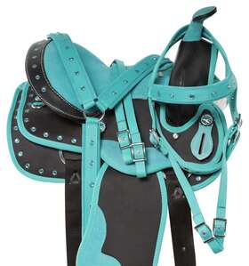 110874 1saddle Horse Saddle Set 10 12 13 In Pony Youth Kids Barrel Racing Trail Western Tack