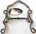 35271 Tackmaster Western Twisted Wire 5 Snaffle Mouth Silver Engraved Horse Bit