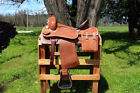 4068 Custom Handmade Western Pleasure Trail Horse Tack Leather Saddlebag Saddle