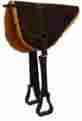 4543 Showman Brown Suede Leather Bareback Saddle Pad W Fleece Bottom New Horse Tack