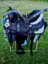4914 Prorider 16 Western Cordura Trail Barrel Pleasure Horse Saddle Bridle Tack Blue