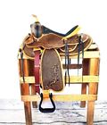 5057 Western Gaited Horse Tack Trail Leather Barrel Rodeo Show Saddle