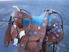 5115 Orlov Hill Pony Pink Blue Youth Mini Comfy Tooled Leather
