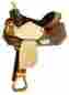 517313 Double T 13 Youth Saddle With Vintage Wash Floral Tooling