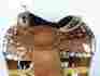 5188 Show Saddle Montana Saddlery 16 Black Gold Silver Western Leather Parade Horse Tack