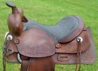 5390 Simco Tooled Leather Western Trail Pleasure Saddle Nice Solid Condition