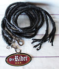 607114 Prorider Horse Round Braided Leather Spilt Black