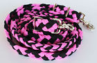 607117 Challenger Tack Horse Western Ropping Braided Adjustable Nylon Reins Green