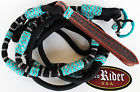 607216 Prorider Turquoise Braided Rawhide