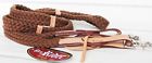 607317 Prorider Horse Handmade Roping Tack Western Barrel Harness Cotton Reins