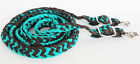 60764tl Challenger Tack Horse Roping Knotted Western Barrel Reins Nylon Braided