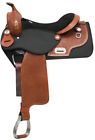 626616 Double New Cordura Saddle With Basket Tooled Leather Accents